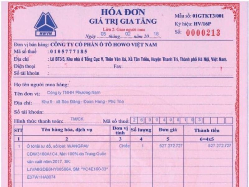 Cách Viết Hóa Đơn Bán Xe Ô Tô Cũ Chuẩn Nhất 2025