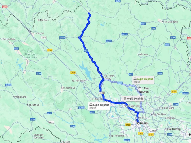 [Nguyên Xe] Bảng Giá Thuê Xe Limousine Hà Nội – Hà Giang 9–19 Chỗ