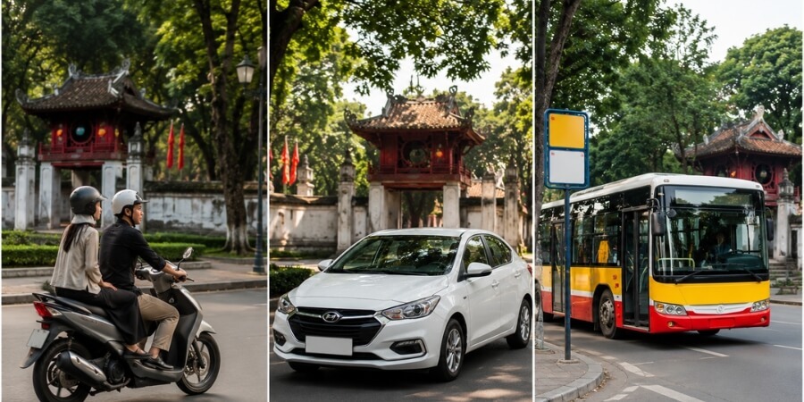 Kinh nghiệm đi Văn Miếu Quốc Tử Giám di chuyển bằng phương tiện