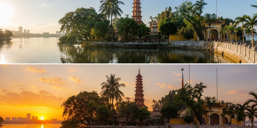 Kinh nghiệm đi chùa Trấn Quốc thời gian lí tưởng